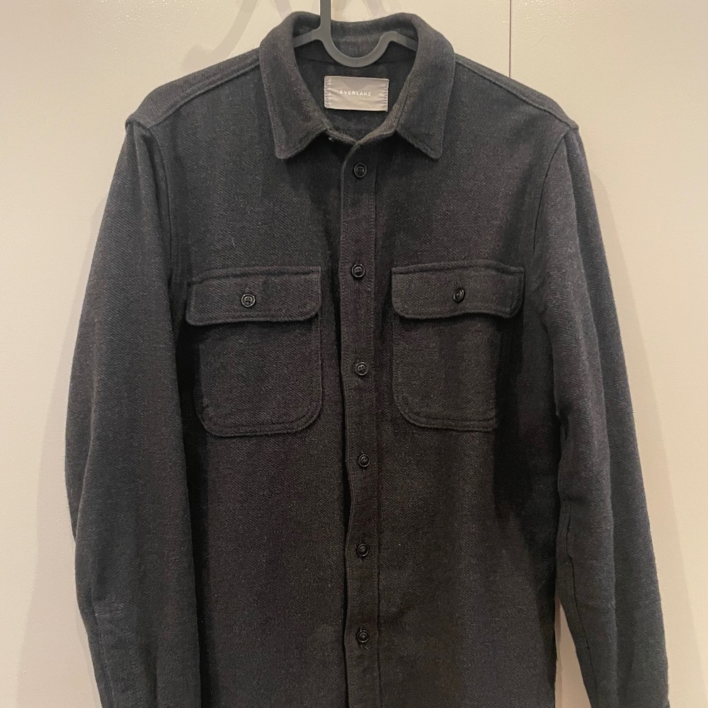 Everlane Charcoal Grey Wool Shirt, XS